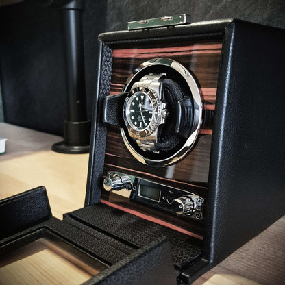 Watch winder Roadster 1 horloge Wolf 1834 - Horlogerieshop.nl