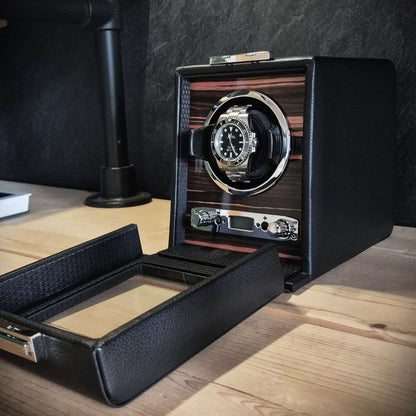 Watch winder Roadster 1 horloge Wolf 1834 - Horlogerieshop.nl