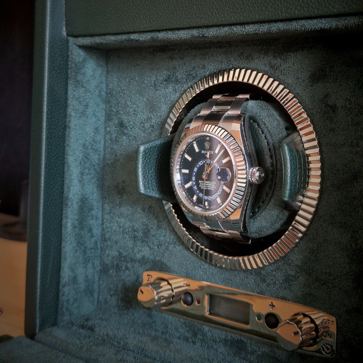 Watch winder met lade British Racing 1 horloge Wolf 1834 - Horlogerieshop.nl