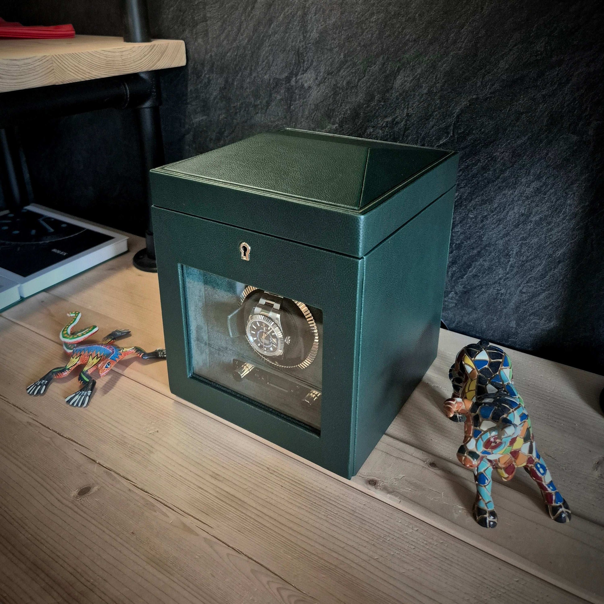 Watch winder met lade British Racing 1 horloge Wolf 1834 - Horlogerieshop.nl