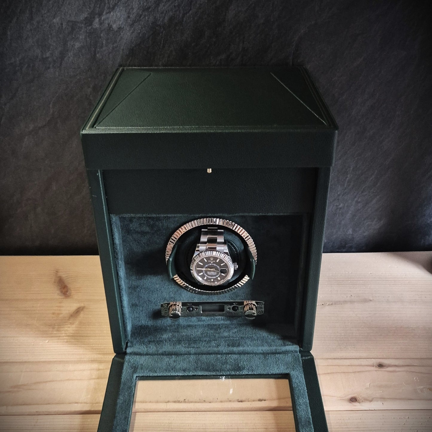 Watch winder met lade British Racing 1 horloge Wolf 1834 - Horlogerieshop.nl