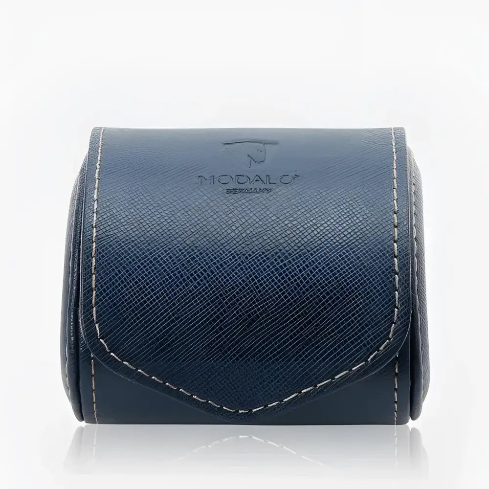 Horloge pouch Blauw leder Modalo - Horlogedoos - Horlogerieshop.nl