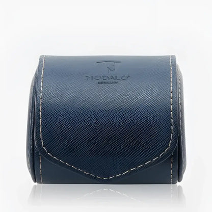 Horloge pouch Blauw leder Modalo - Horlogedoos - Horlogerieshop.nl
