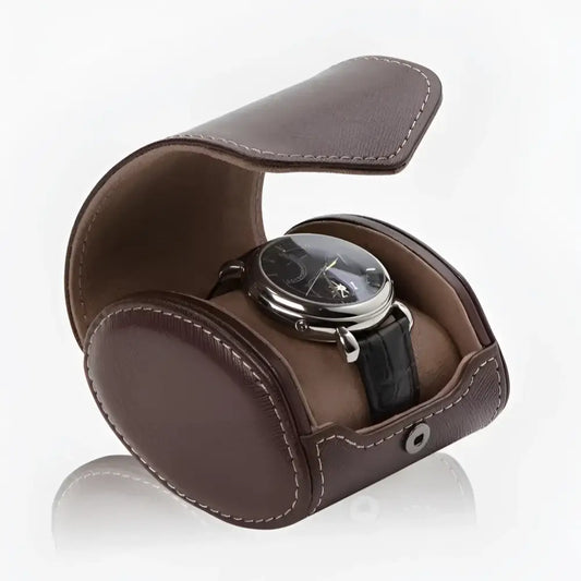 Horloge pouch Bruin leder Modalo - Horlogedoos - Horlogerieshop.nl
