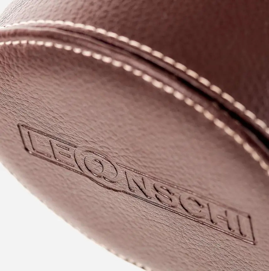 Horloge Pouch Donkerbruin leder Leanschi - Horlogedoos - Horlogerieshop.nl