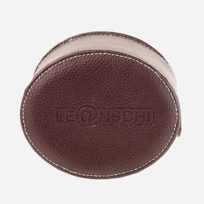 Horloge Pouch Donkerbruin leder Leanschi - Horlogedoos - Horlogerieshop.nl