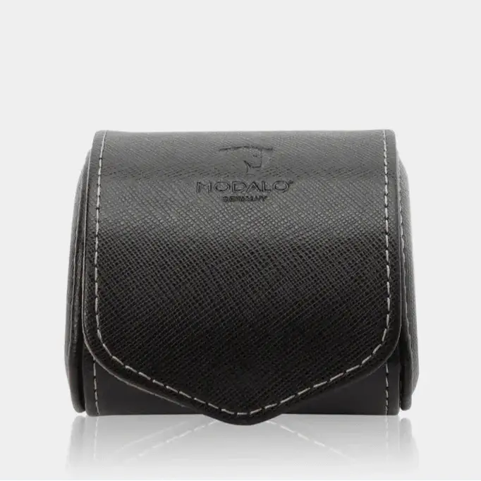 Horloge pouch Zwart leder Modalo - Horlogedoos - Horlogerieshop.nl