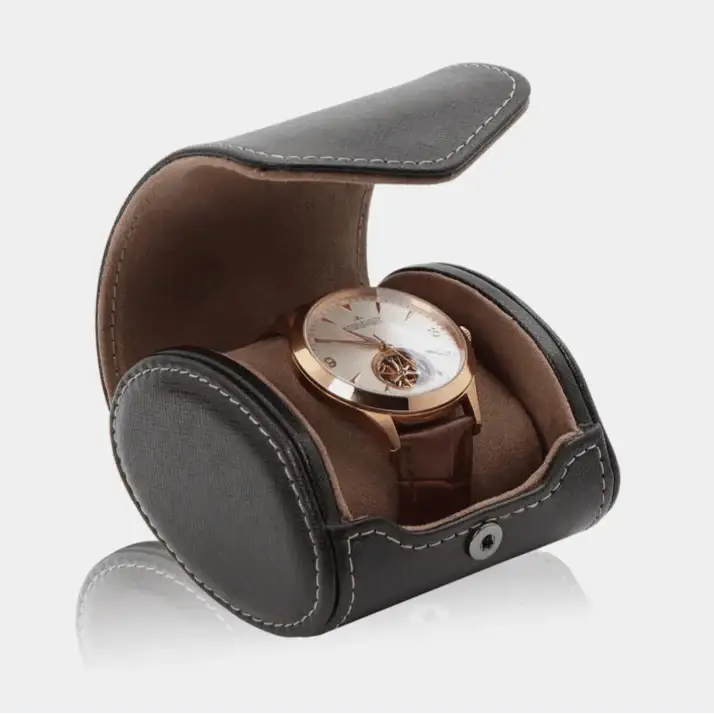 Horloge pouch Zwart leder Modalo - Horlogedoos - Horlogerieshop.nl