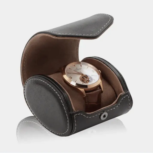 Horloge pouch Zwart leder Modalo - Horlogedoos - Horlogerieshop.nl