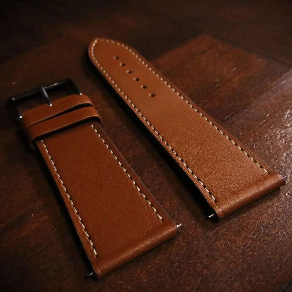 Horlogeband Baranil kalfsleder Terra Brown - Horlogebanden - Horlogerieshop.nl