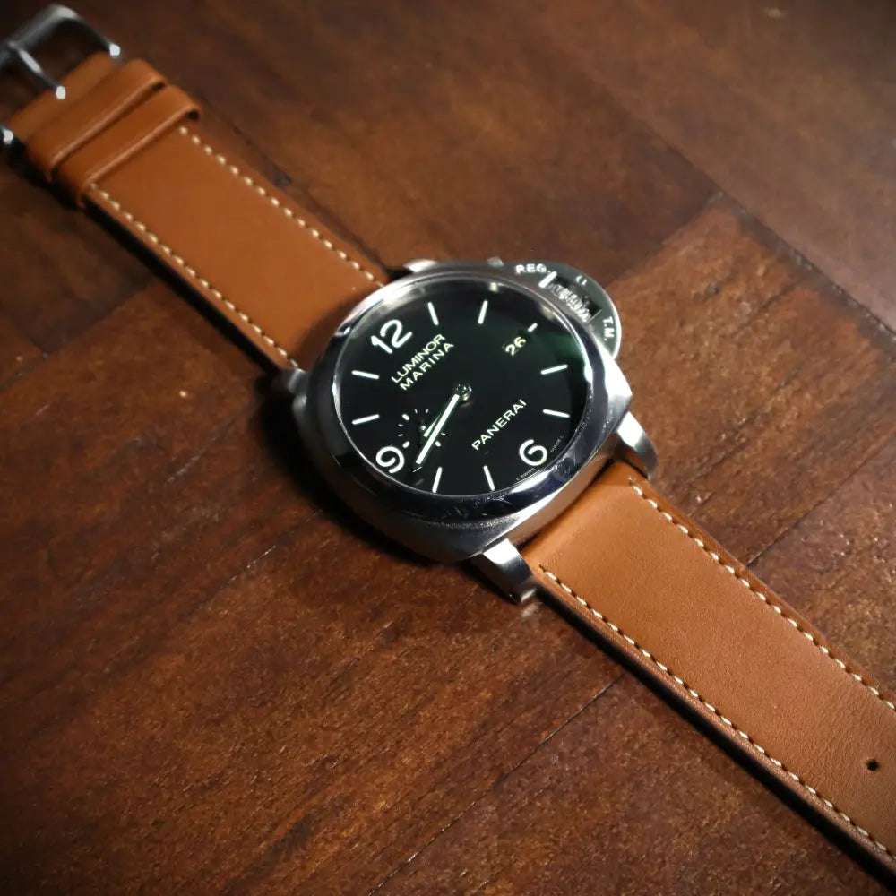 Horlogeband Baranil kalfsleder Terra Brown - Horlogebanden - Horlogerieshop.nl