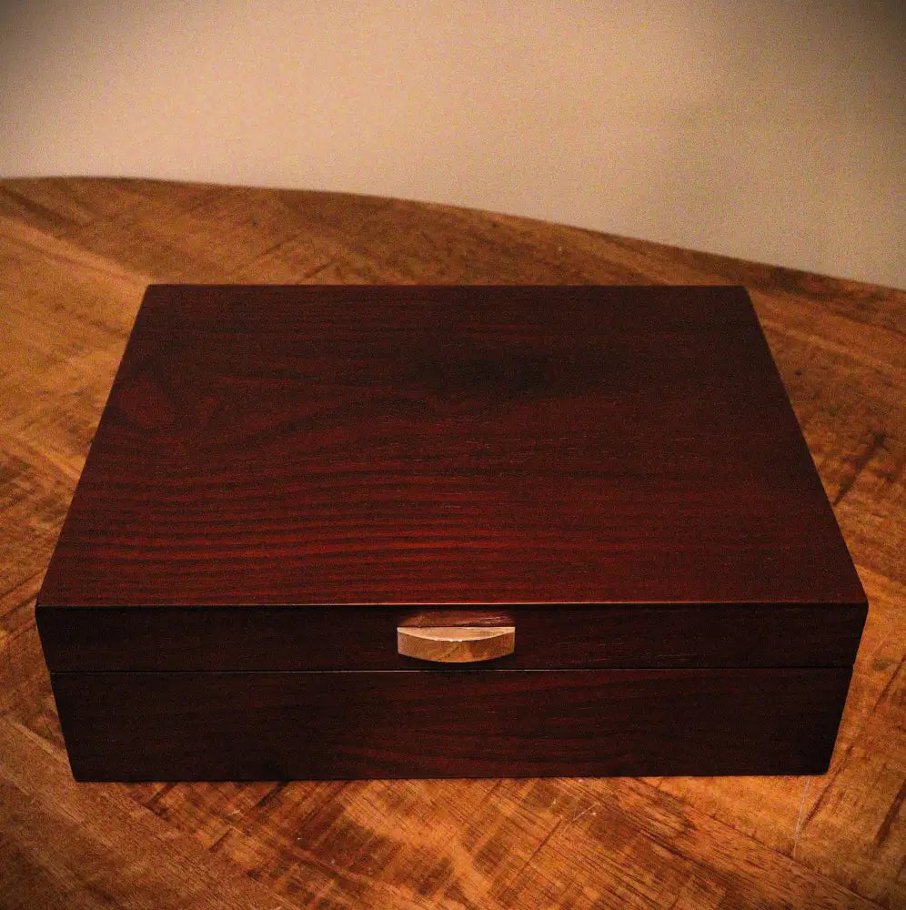 Horlogedoos Bruin Panga hout 8 Horloges - Horlogedoos - Horlogerieshop.nl