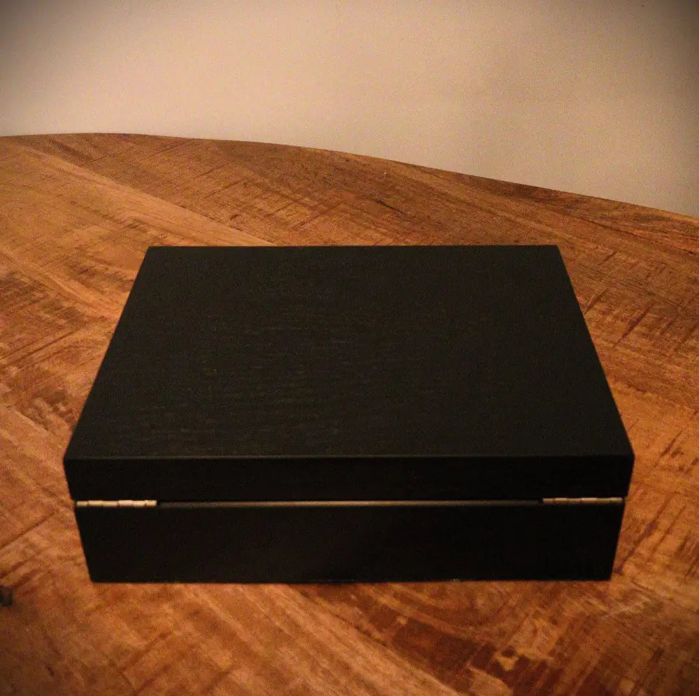 Horlogedoos Zwart Panga hout 8 Horloges - Horlogedoos - Horlogerieshop.nl