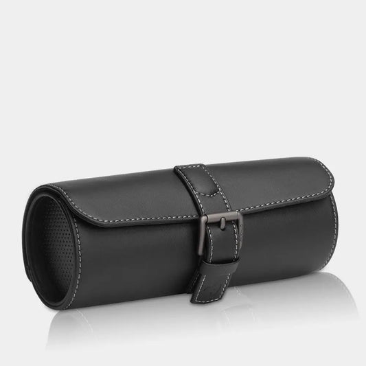 Horlogerol Zwart leder 3 Horloges Modalo - Horlogedoos - Horlogerieshop.nl