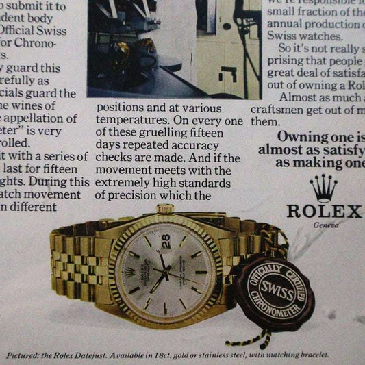 Vintage Rolex Datejust advertentie