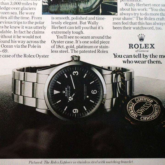 Vintage Rolex Explorer advertentie