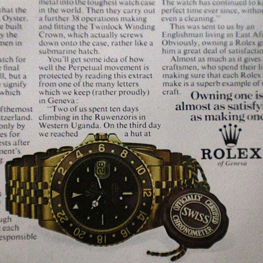 Vintage Rolex GMT-Master advertentie