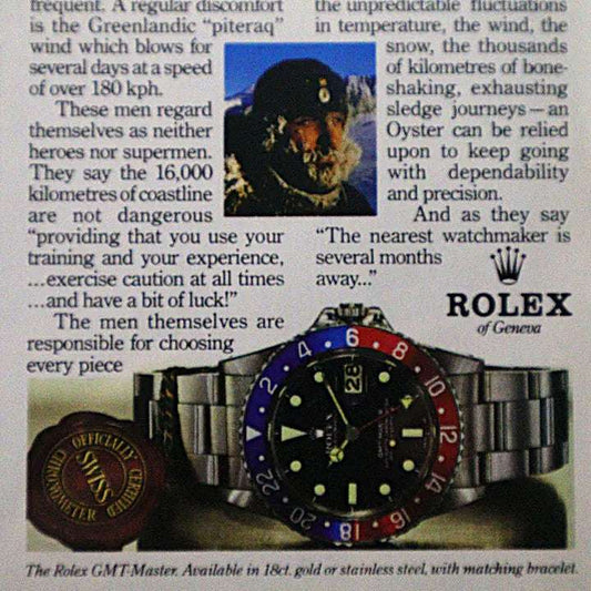 Vintage Rolex GMT-Master advertentie