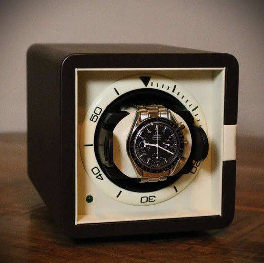 Watch Winder Bruin/Ivoor 1 Horloge Leanschi - Watch Winder - Horlogerieshop.nl